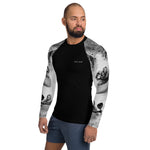 Black White Men's Rash Guard