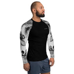 Black White Men's Rash Guard